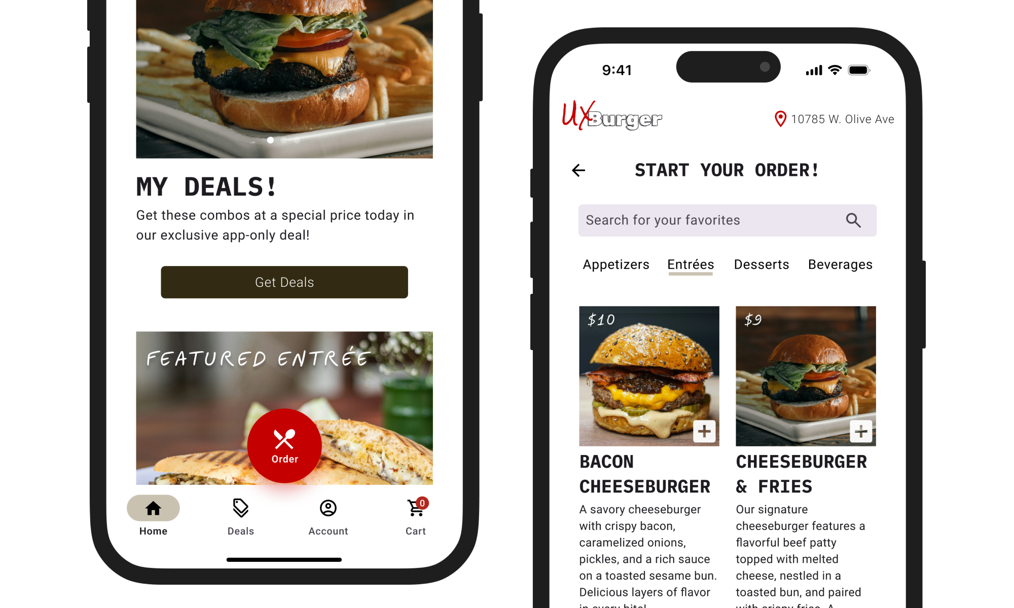 UX Burger App
