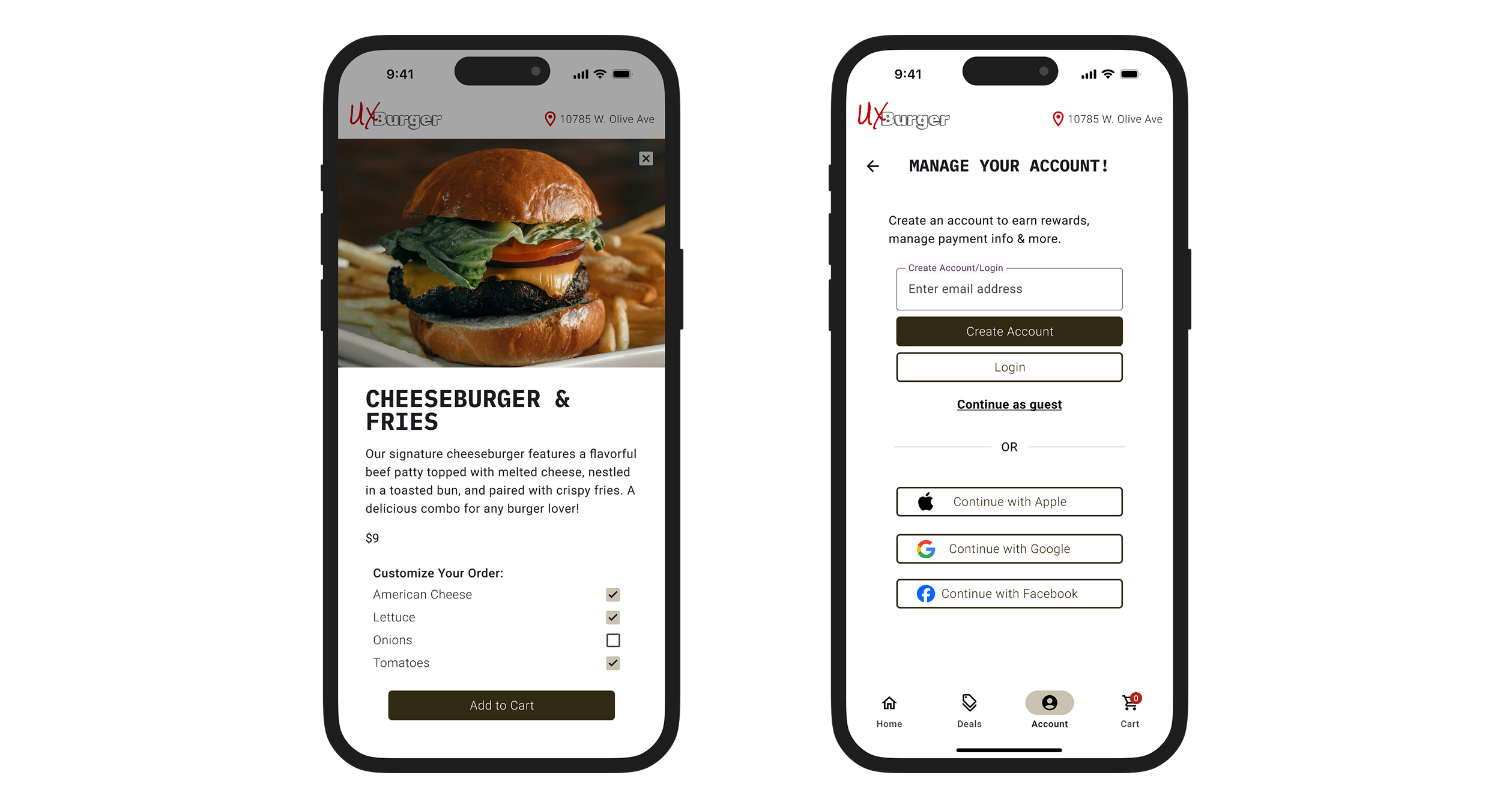 UX Burger Gallery Mobile 2