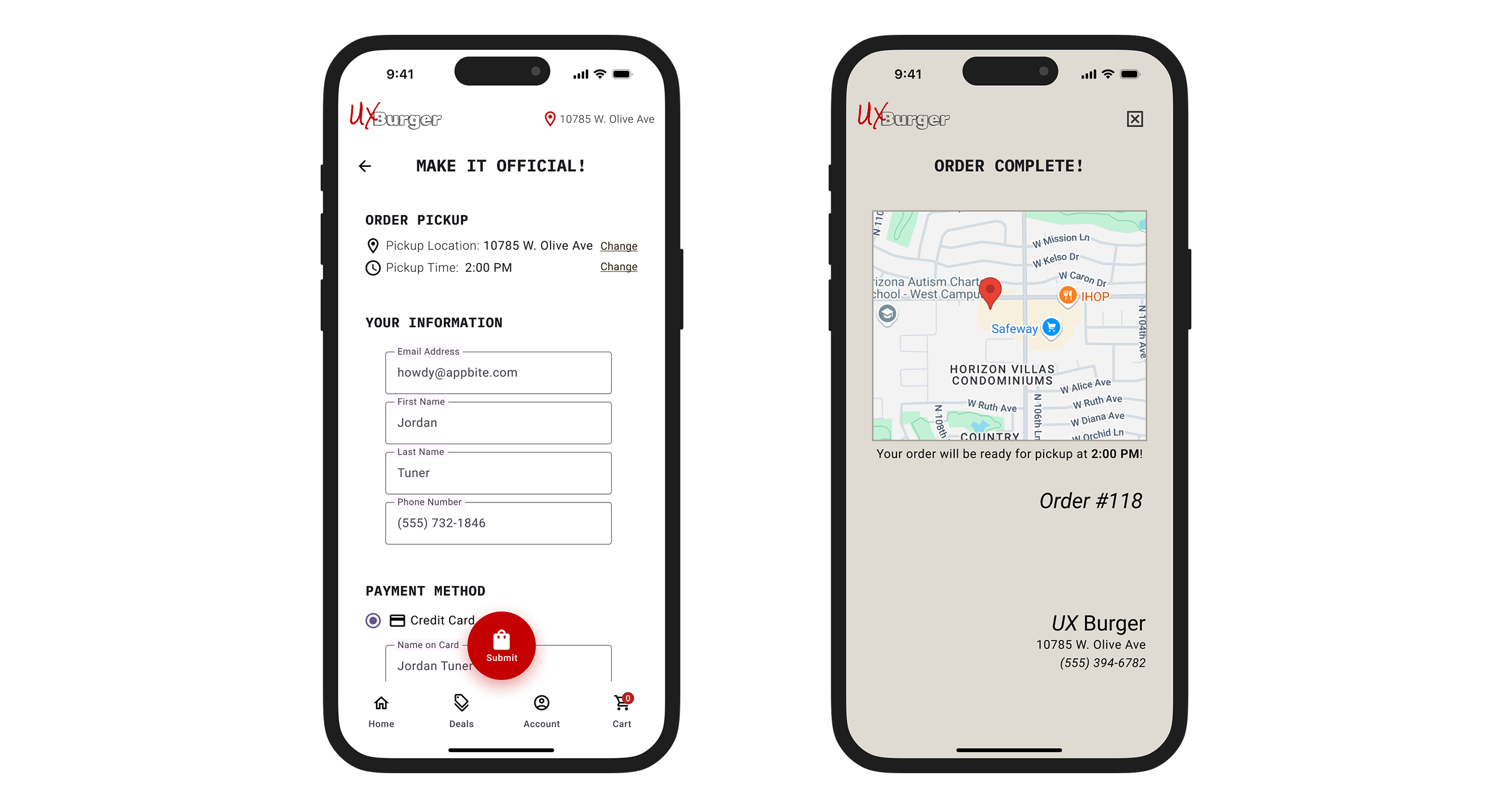 UX Burger Gallery Mobile 3
